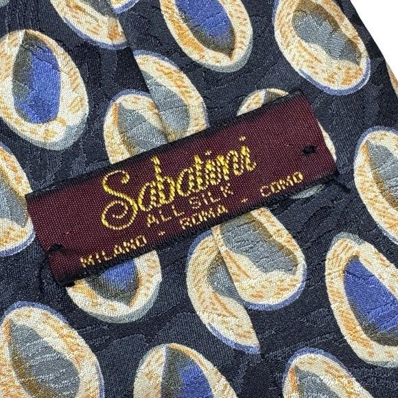 Sabatini All Silk Handmade tie men’s necktie multicolor - Picture 4 of 5